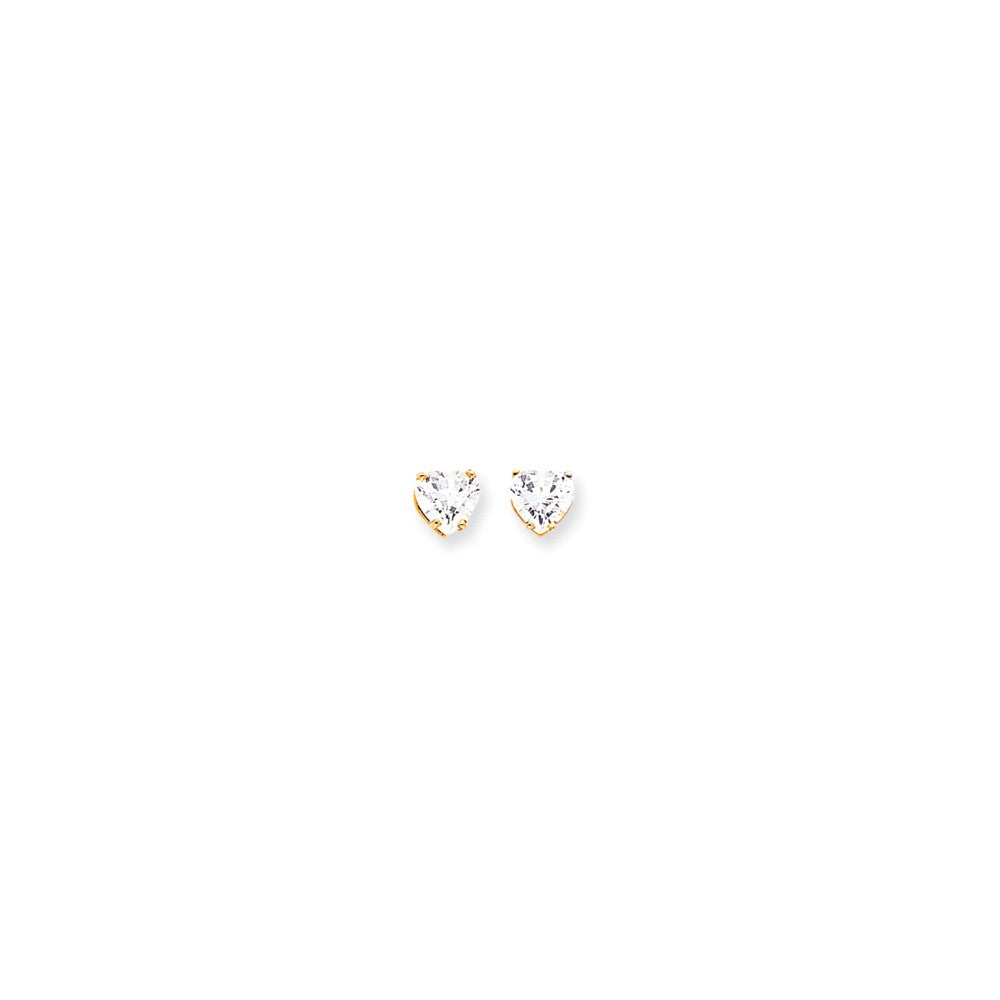 14k 7mm Heart Earring Mountings Main image