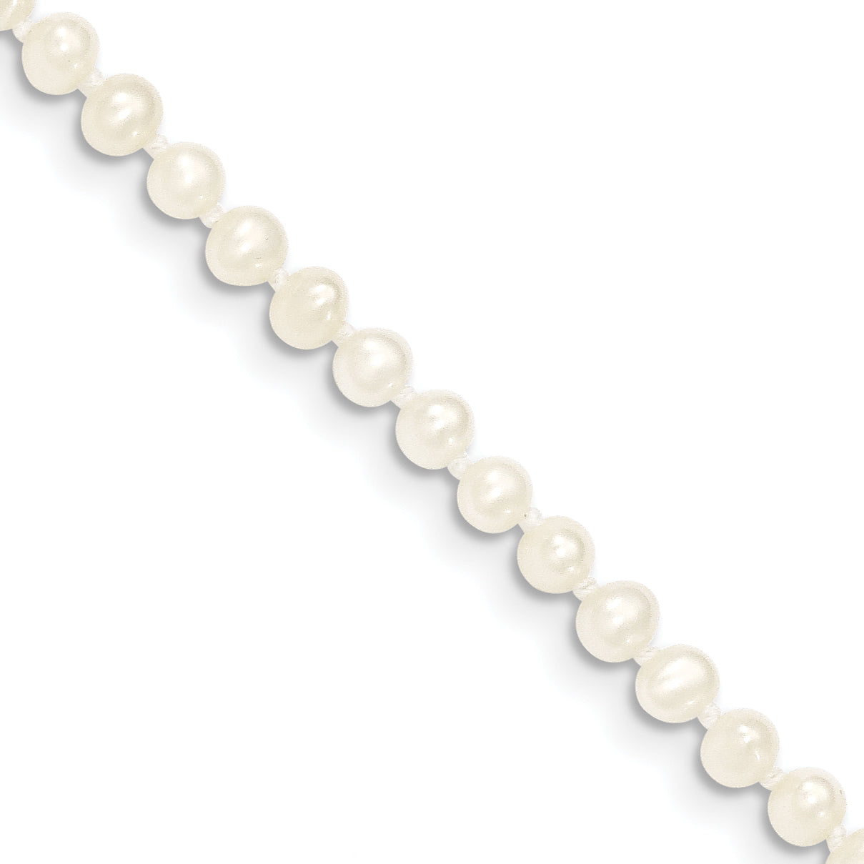 14k 3-4mm White Near Round Freshwater Cultured Pearl Bracelet Main image