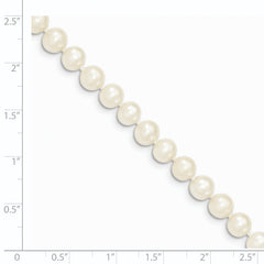 14k 6-7mm White Near Round Freshwater Cultured Pearl Bracelet