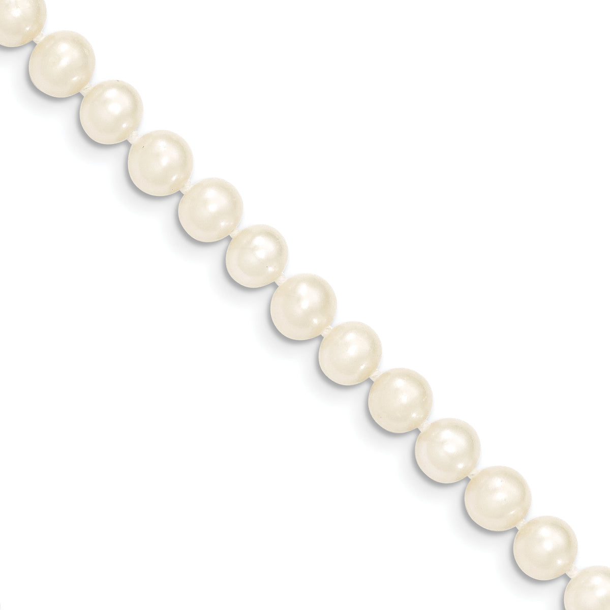 14k 6-7mm White Near Round Freshwater Cultured Pearl Bracelet