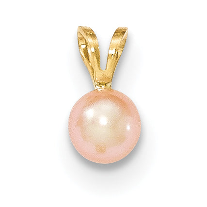 14K Gold 5-6mm Round Pink FW Cultured Pearl Pendant Main image