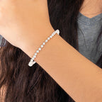 14k Madi K 3-4mm White Egg Shape FW Cultured Pearl Bracelet
