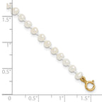 14k Madi K 3-4mm White Egg Shape FW Cultured Pearl Bracelet