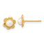 14k 3-4mm White Button Freshwater Cultured Pearl Post Earrings