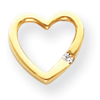 14K A Diamond heart pendant