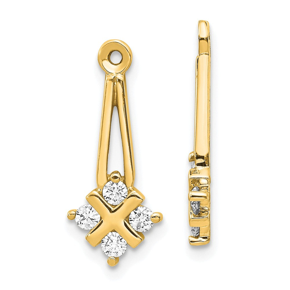 14K Dangle Cluster Diamond Earring Jacket Mountings