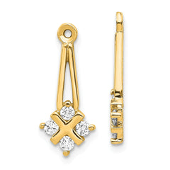 14K Dangle Cluster Diamond Earring Jacket Mountings