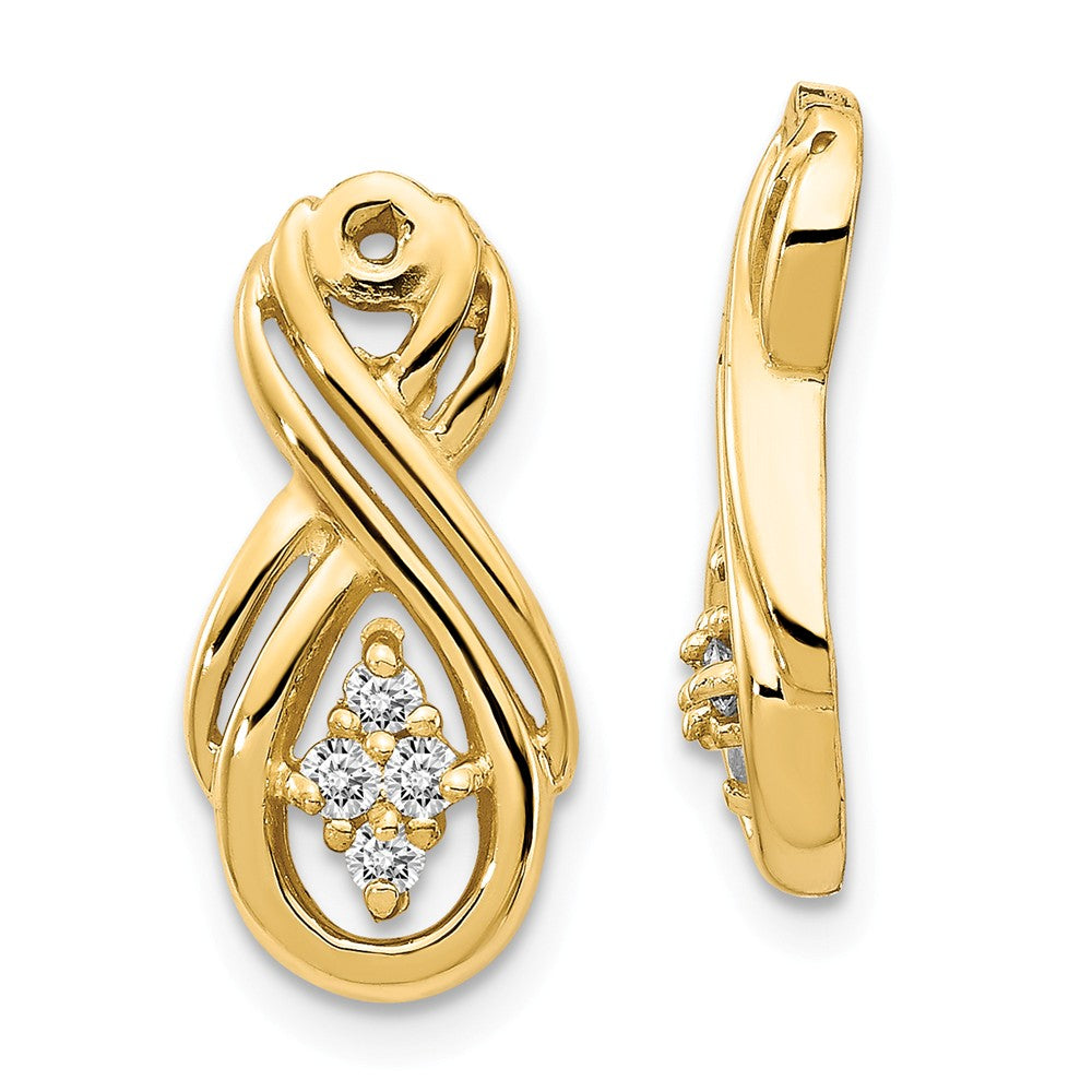 14K Infinity Diamond Earring Jackets Mountings Main image