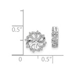 14k White Gold A Diamond earring jacket