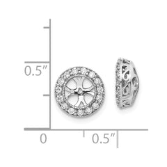 14k White Gold A Diamond Earring Jacket