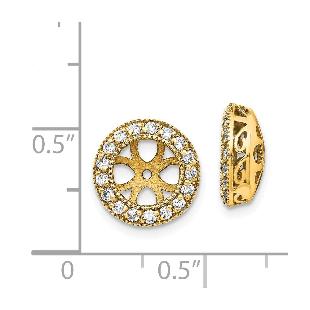 14k A Diamond Earring Jacket