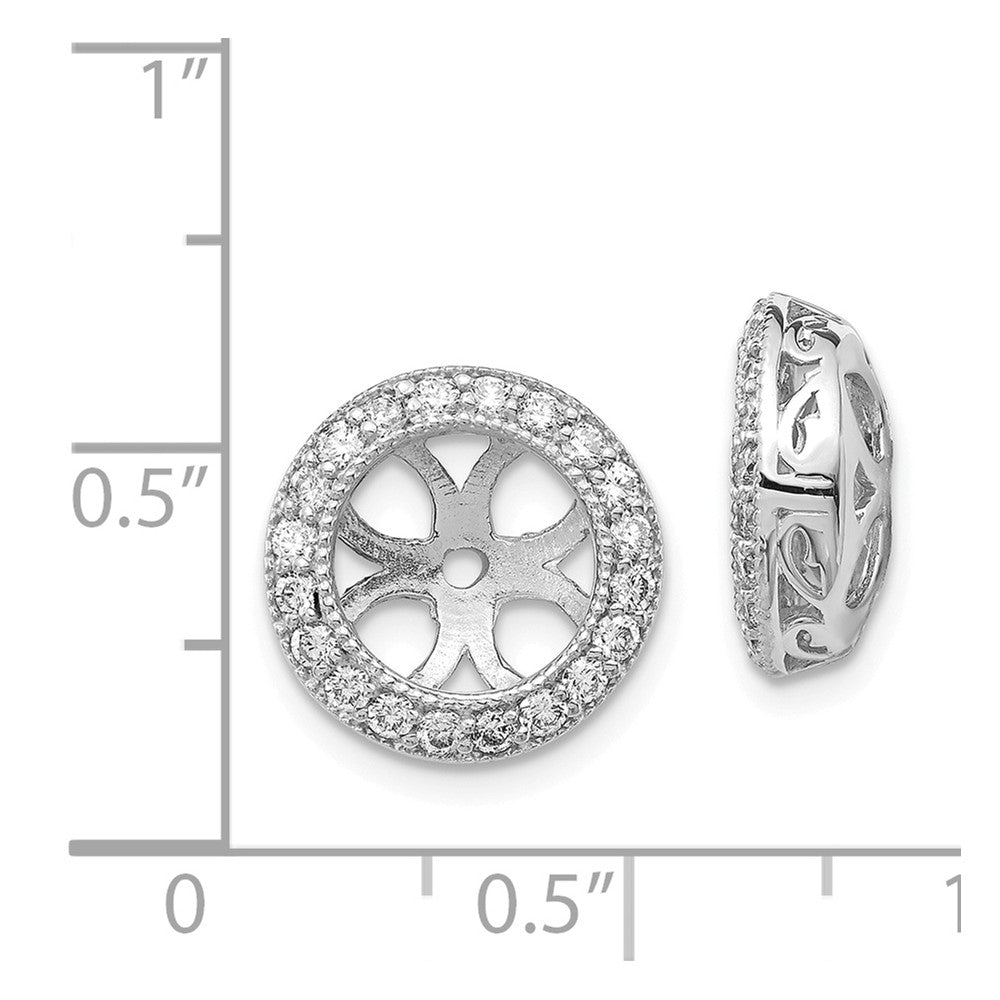 14k White Gold Diamond Earring Jacket Mountings