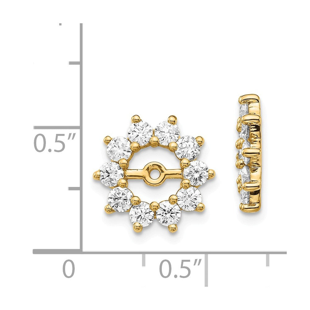 14k A Diamond Earring Jacket