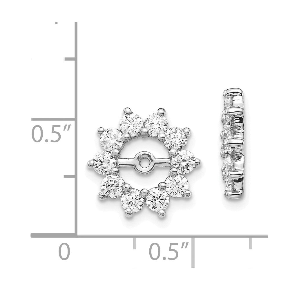 14k White Gold A Diamond Earring Jacket