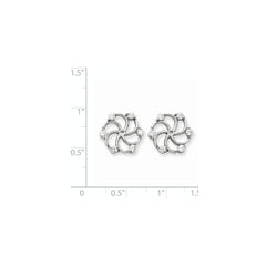 14k White Gold Diamond Earring Jacket Mountings