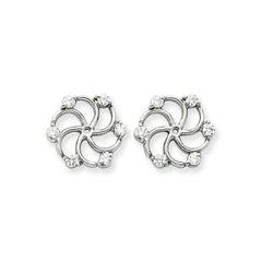 14K White Gold Diamond Earring Jacket Mountings