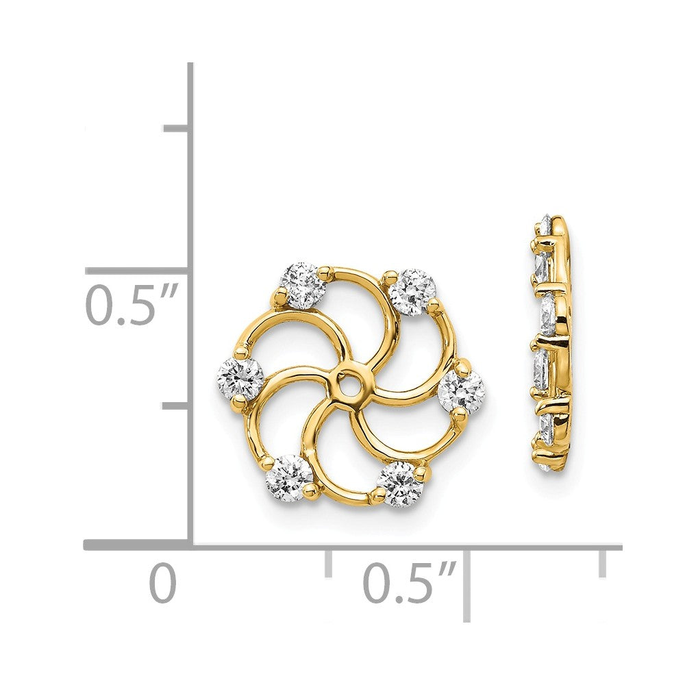 14k A Diamond Earring Jacket