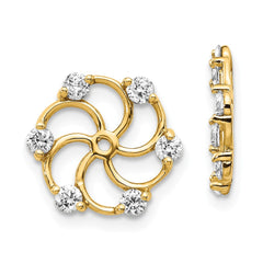 14K Diamond Earring Jacket Mountings