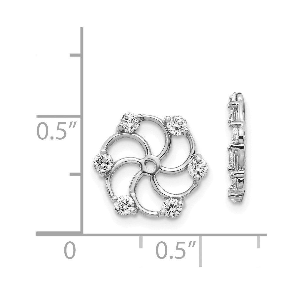 14k White Gold Diamond Earring Jacket Mountings