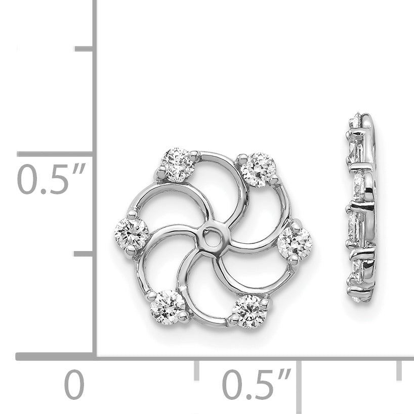 14k White Gold A Diamond Earring Jacket