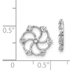 14k White Gold A Diamond Earring Jacket