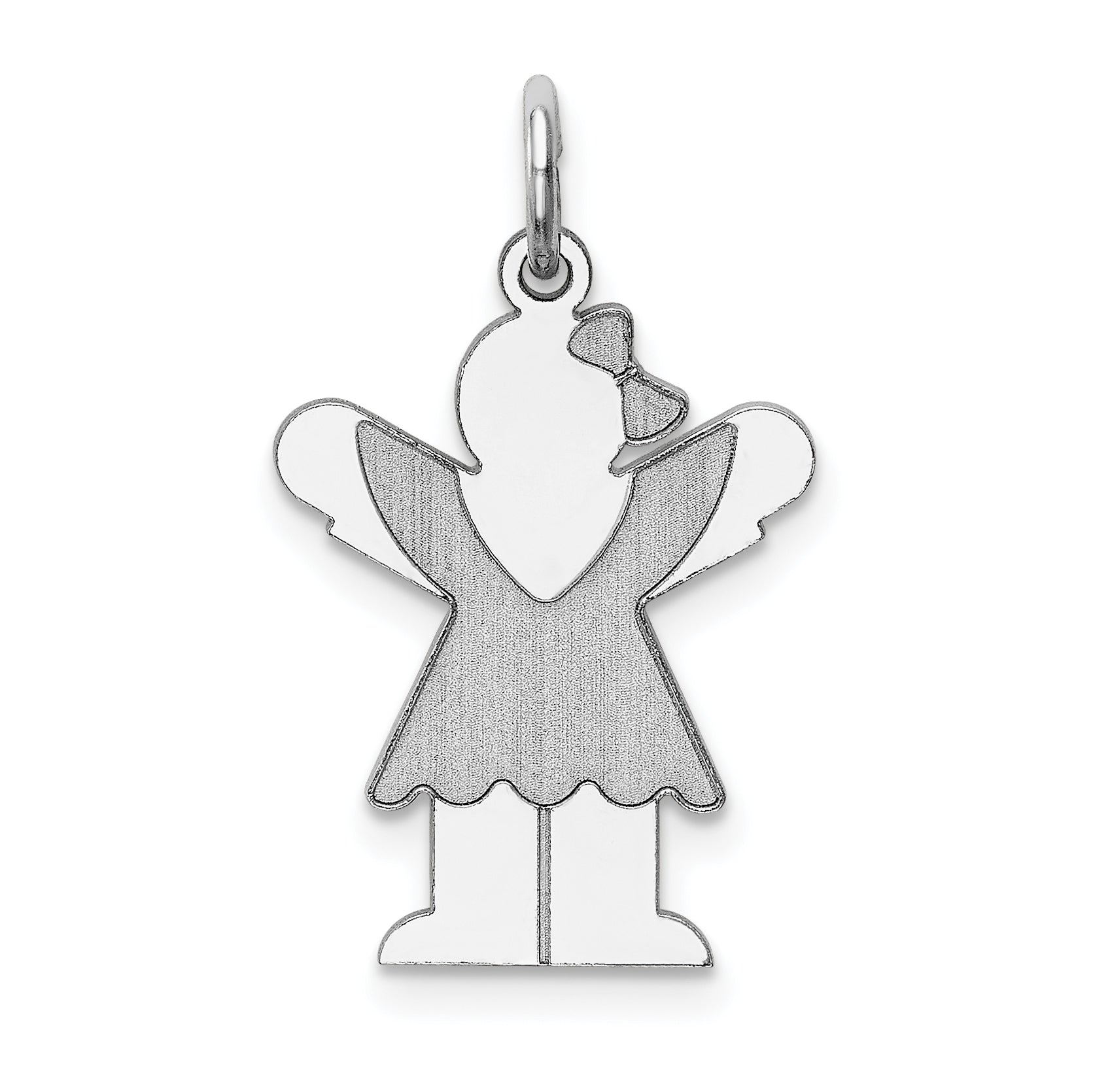14K White Gold Kid Charm Main image
