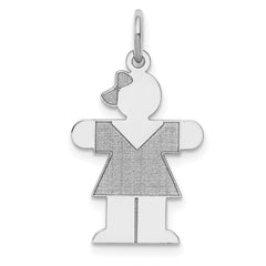 14K White Gold Kid Charm