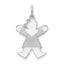 14K White Gold Kid Charm