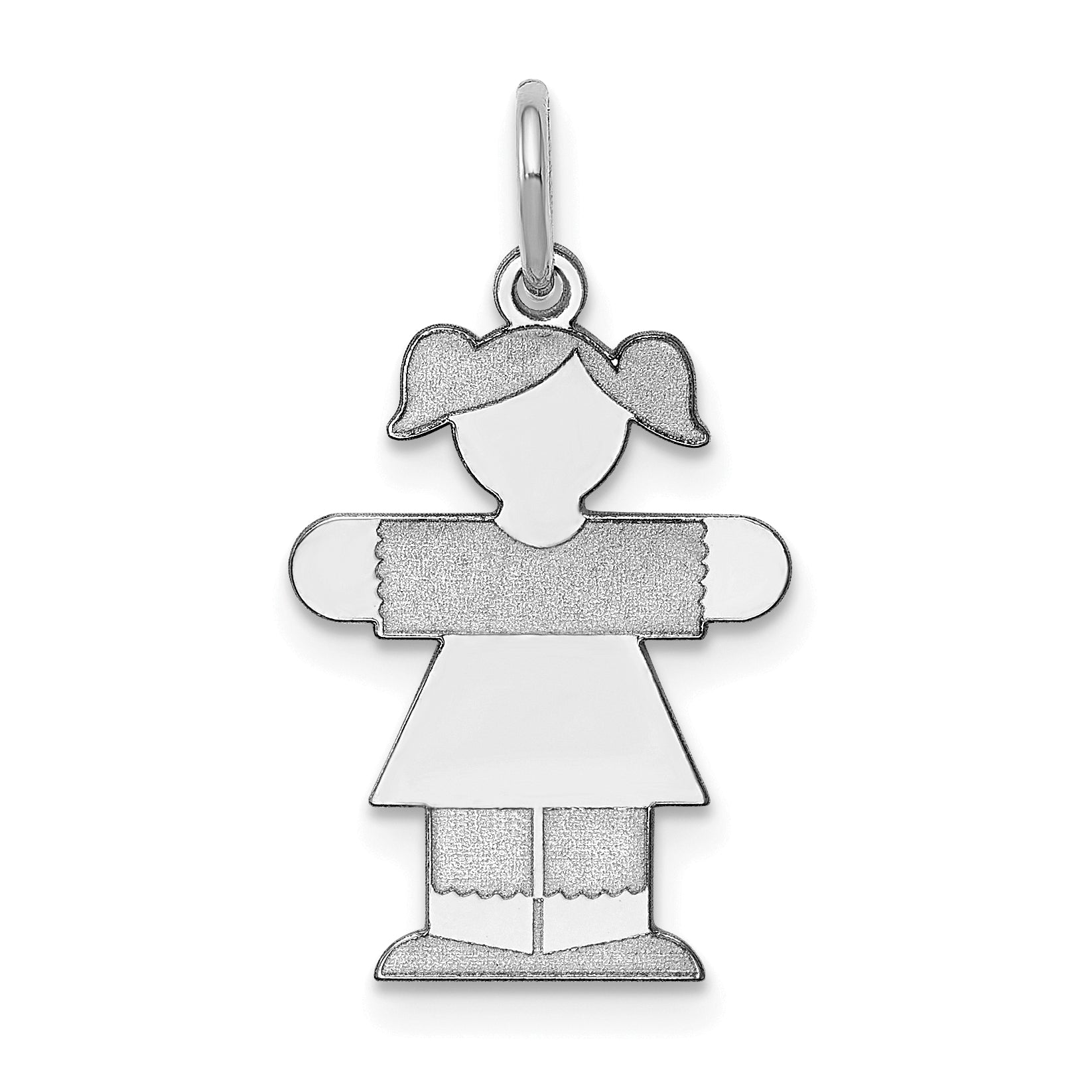 14K White Gold Kid Charm Main image