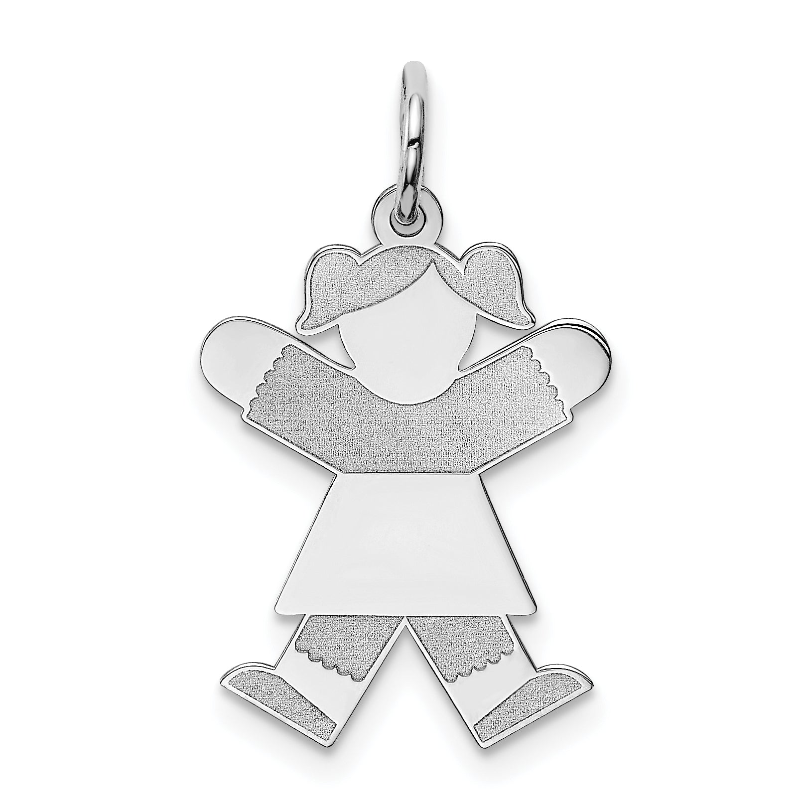 14K White Gold Kid Charm Main image