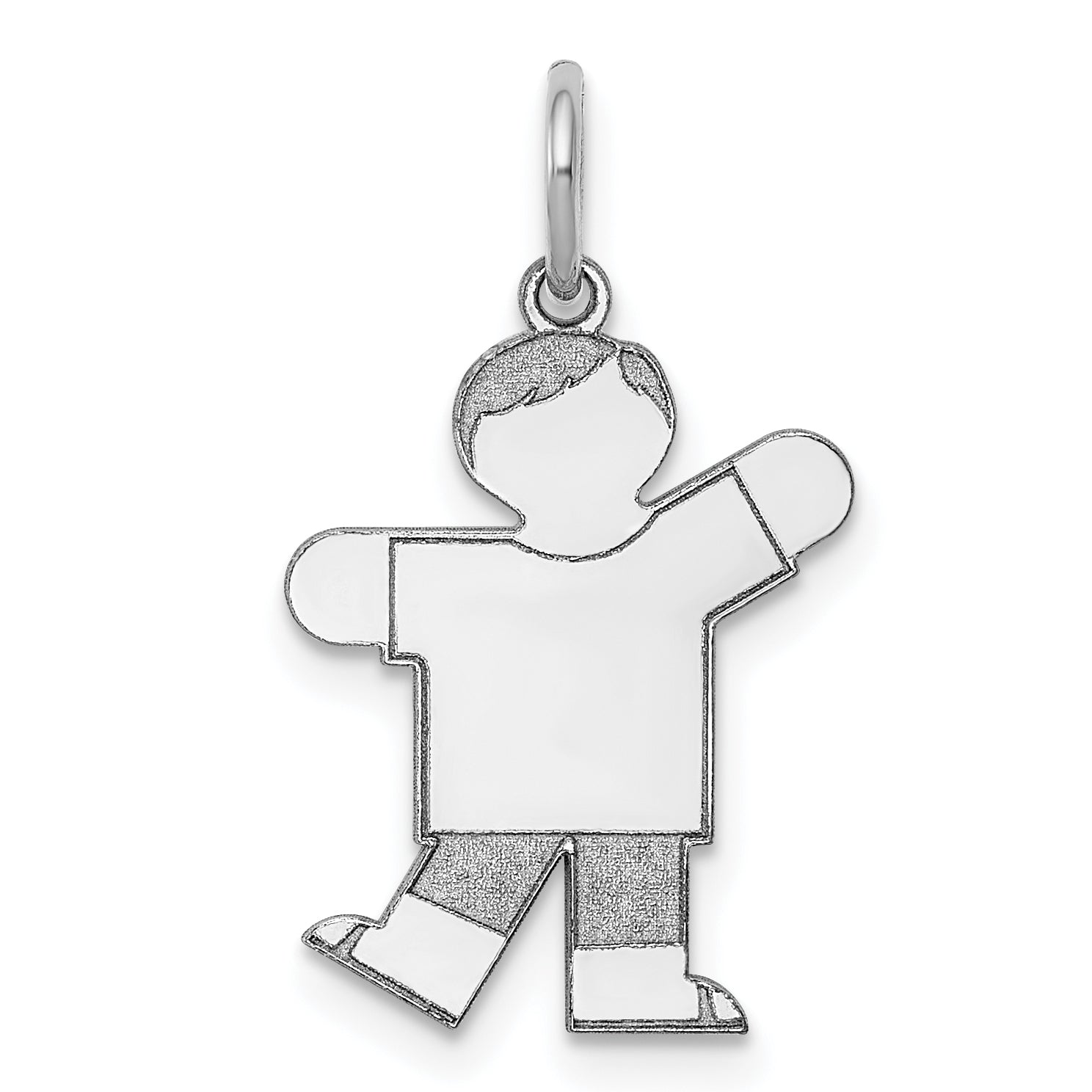 14K White Gold Kid Charm Main image
