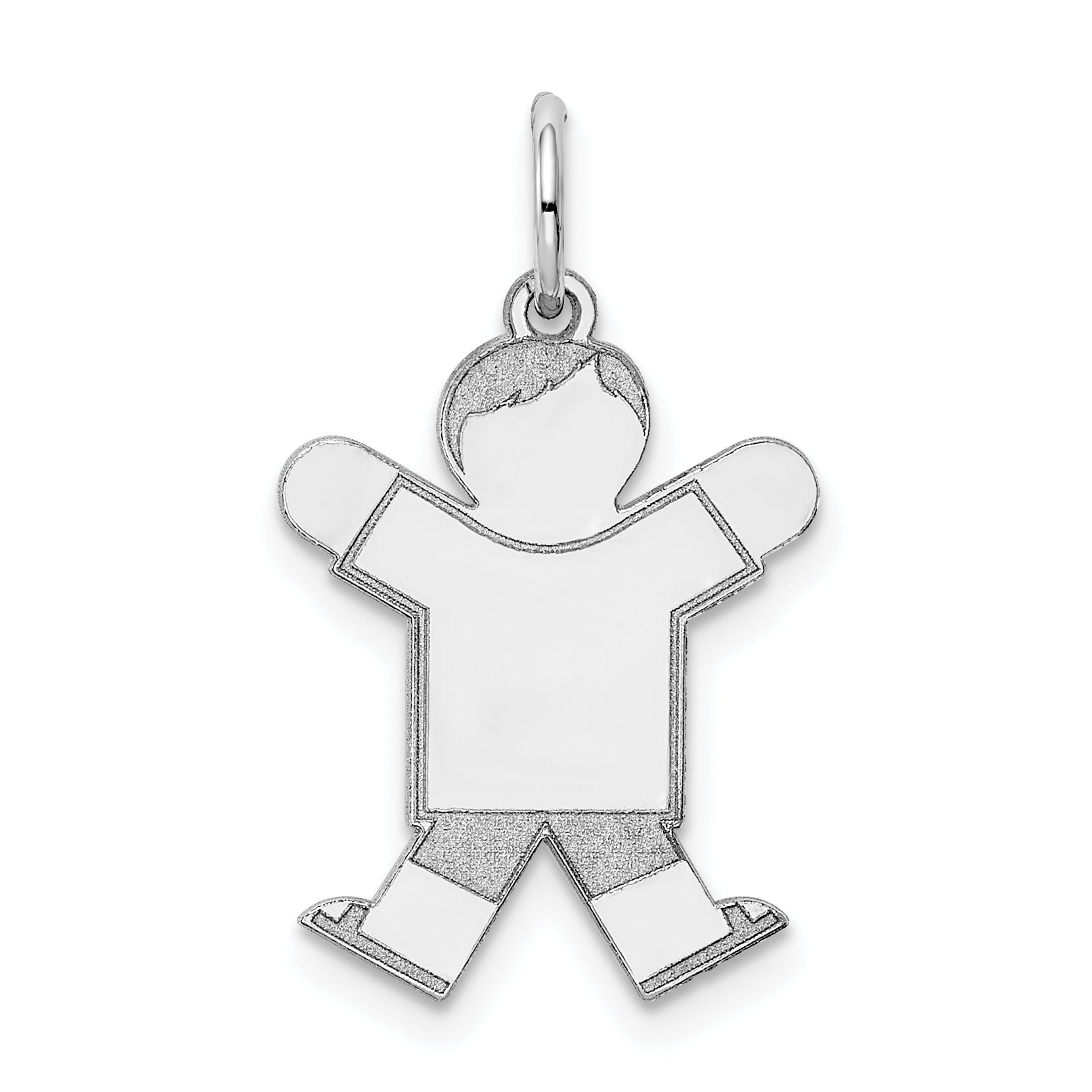14K White Gold Kid Charm Main image