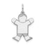 14K White Gold Kid Charm