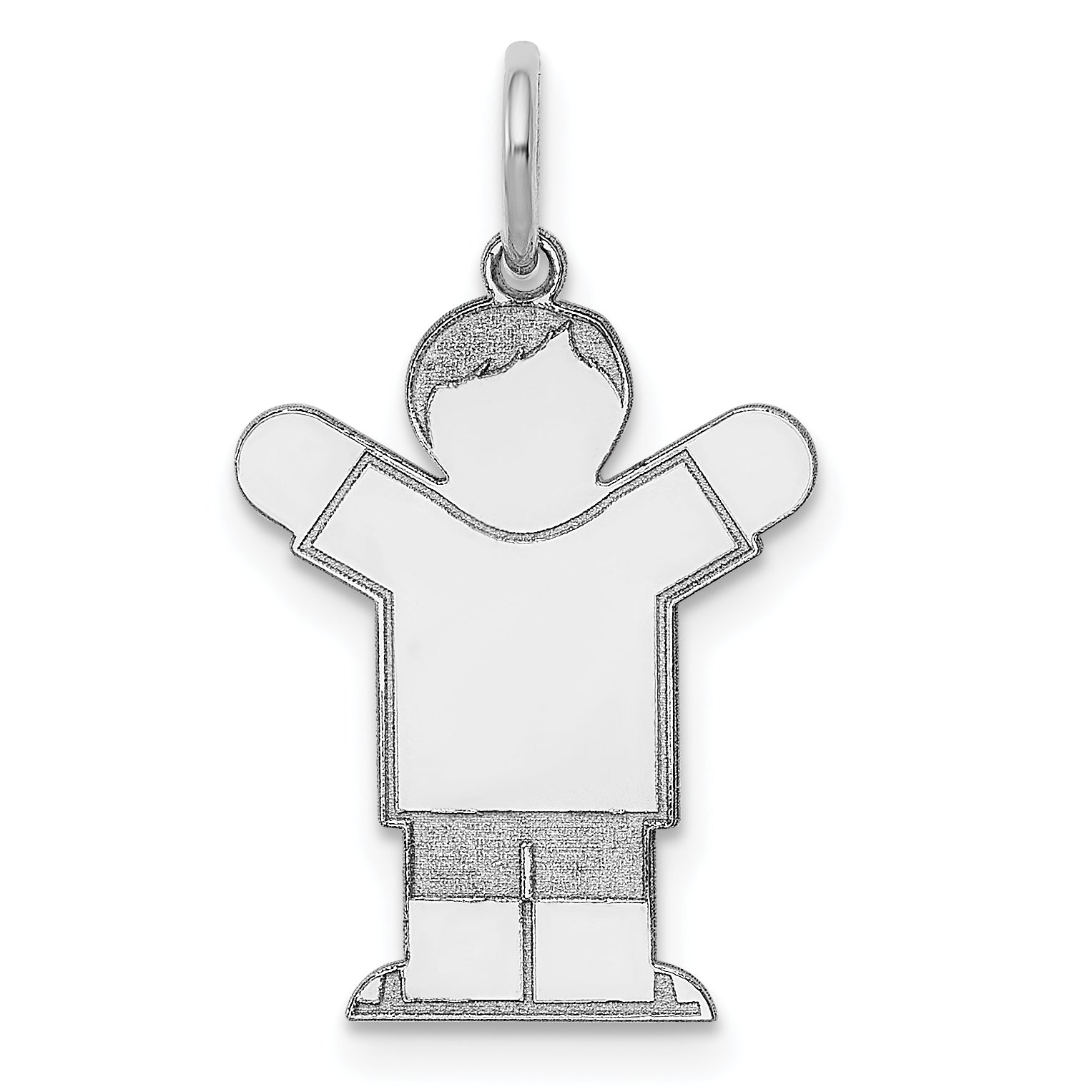 14K White Gold Kid Charm Main image