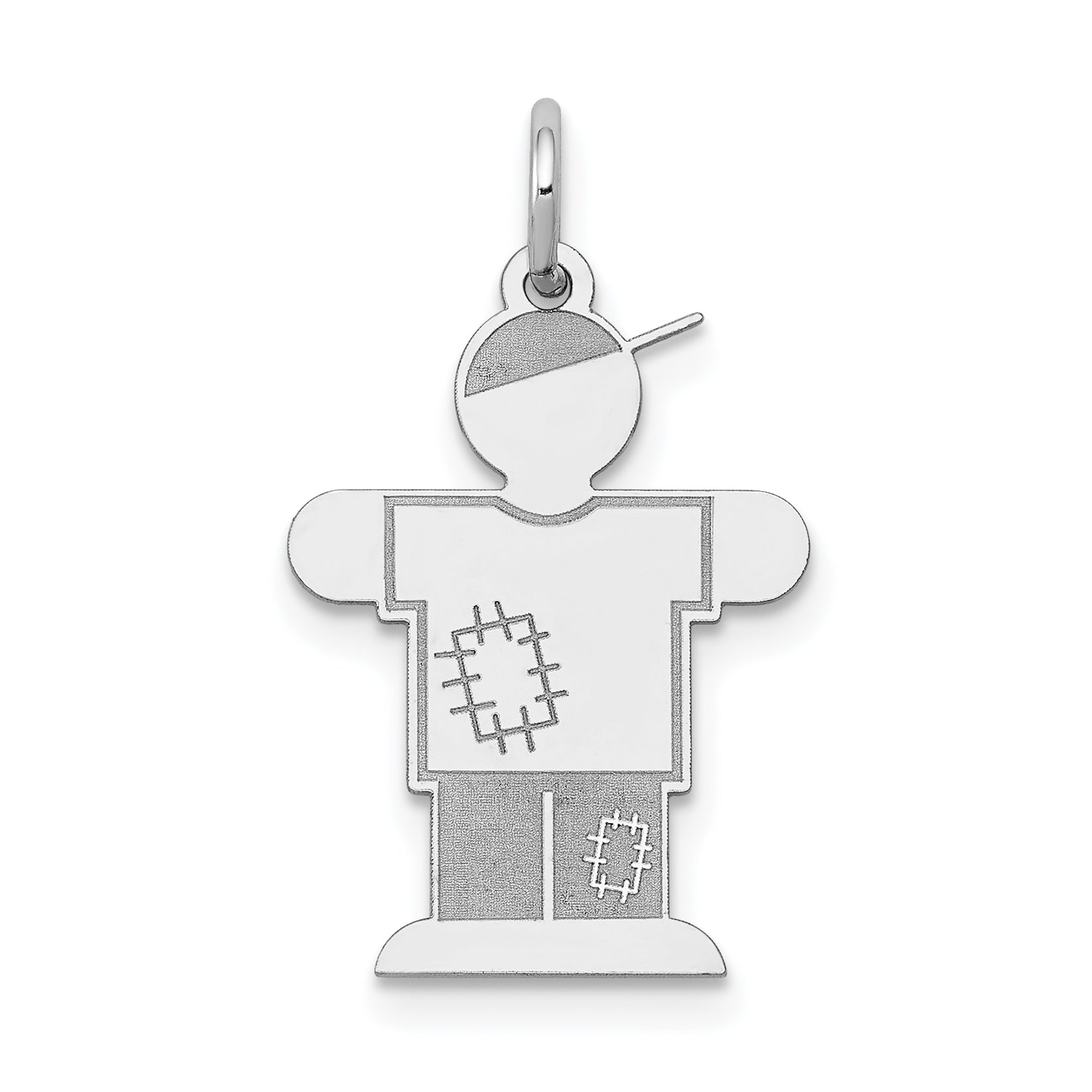 14K White Gold Kid Charm Main image