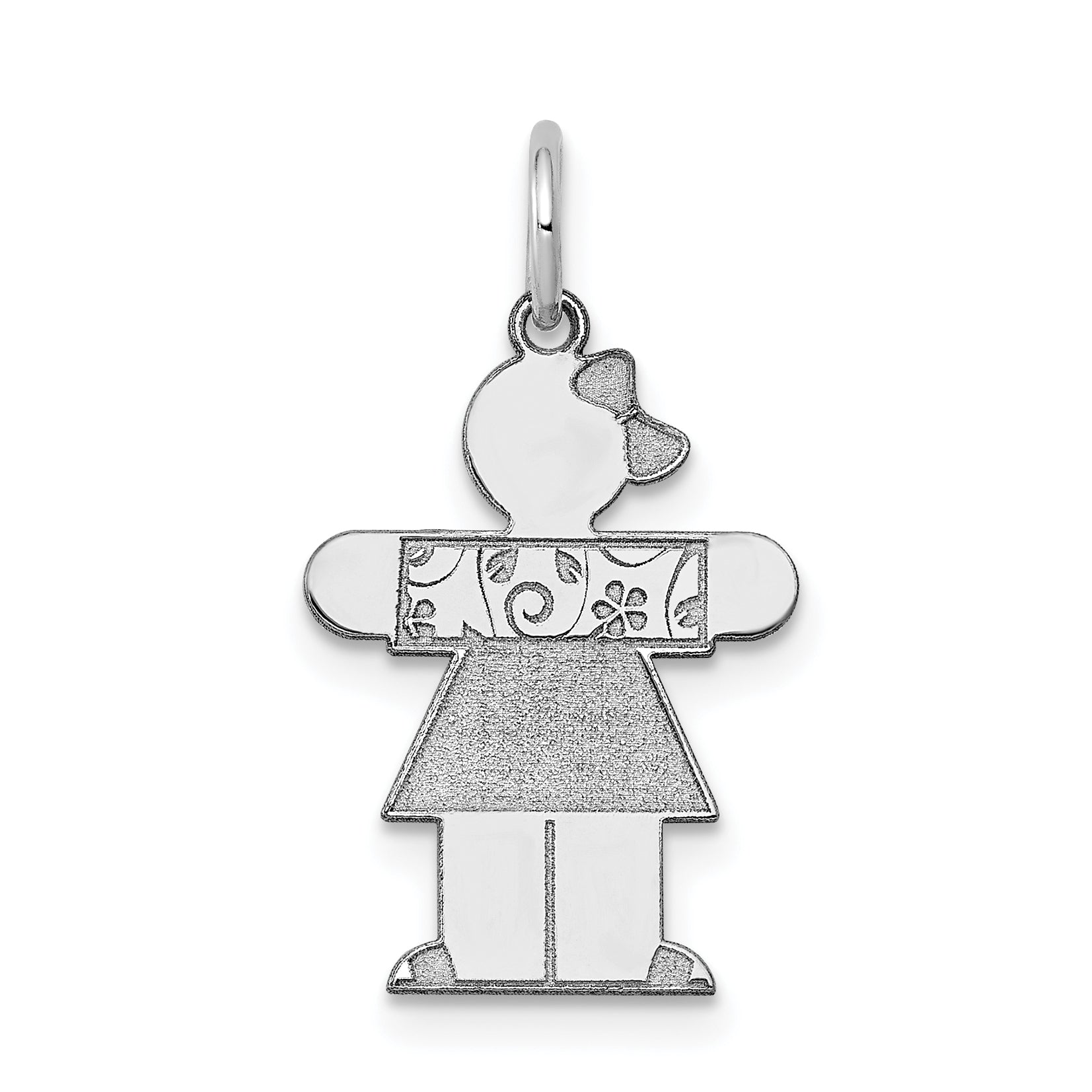 14K White Gold Kid Charm Main image