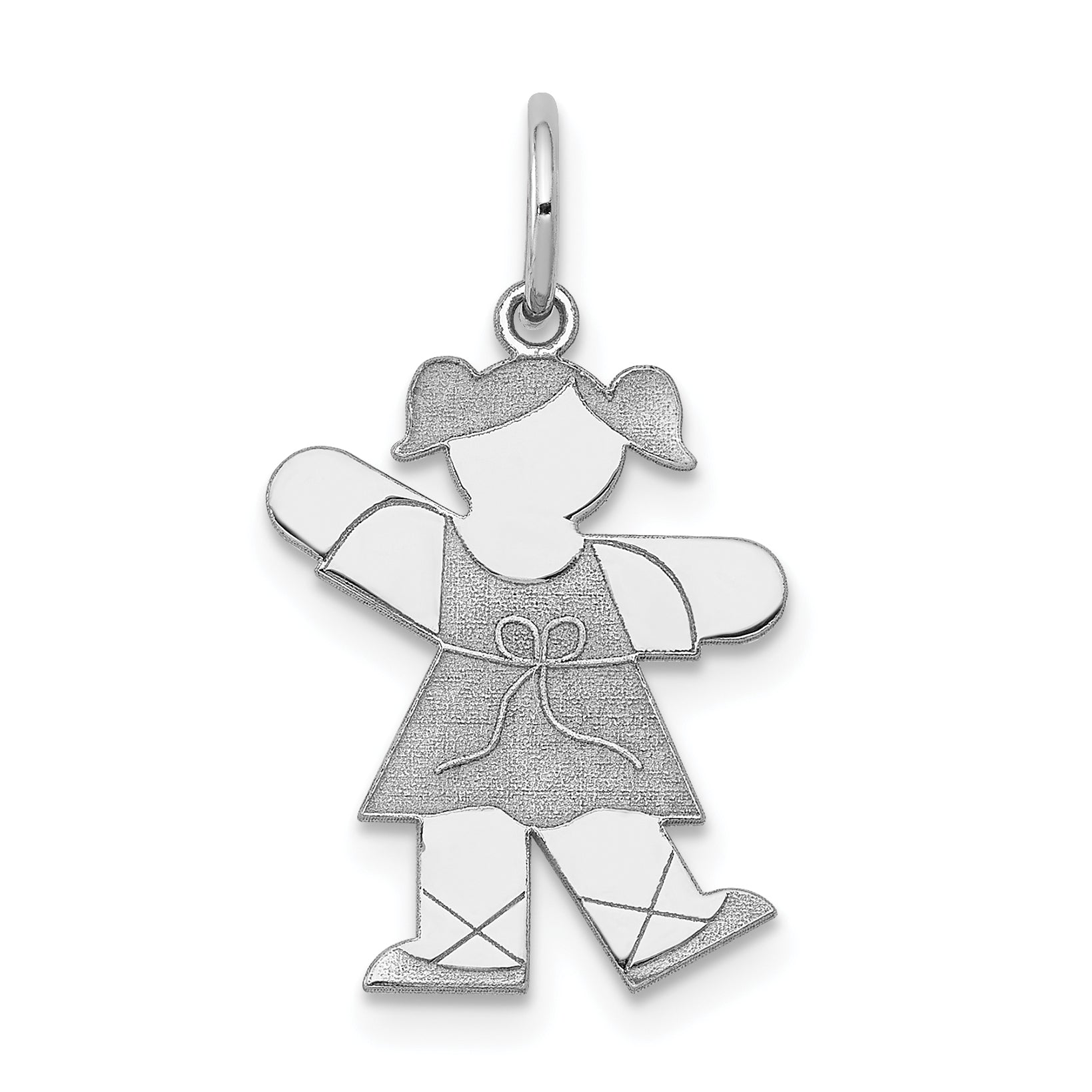 14K White Gold Kid Charm Main image