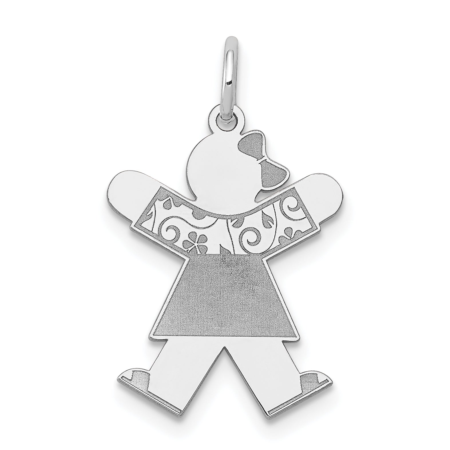14K White Gold Kid Charm Main image