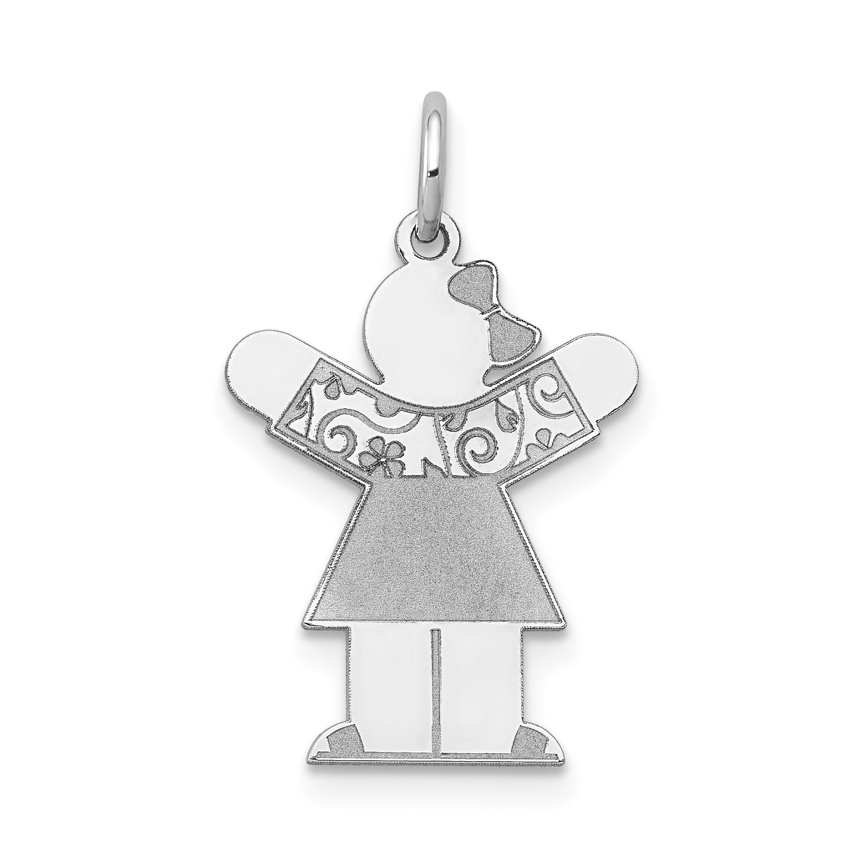 14K White Gold Kid Charm Main image