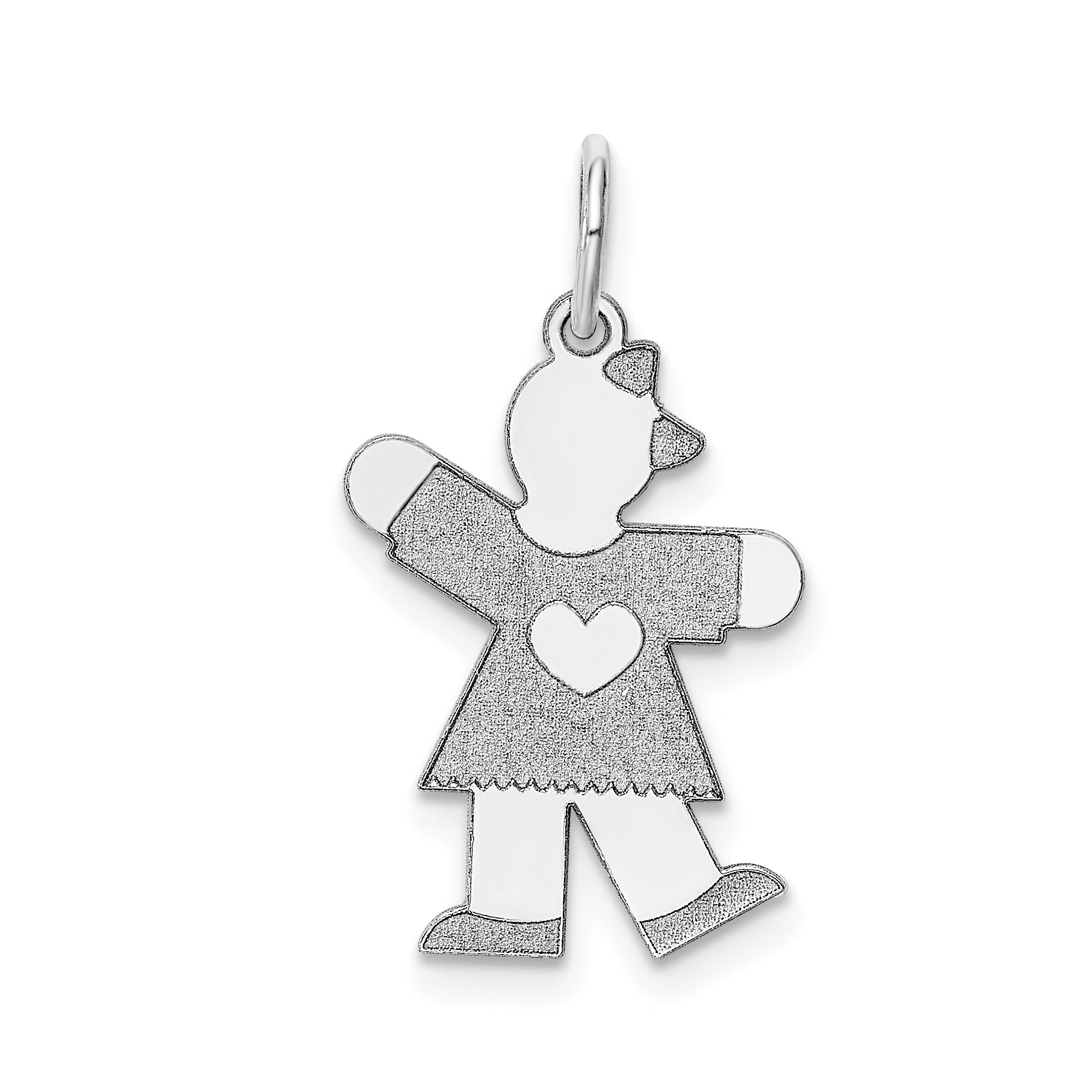 14K White Gold Kid Charm Main image