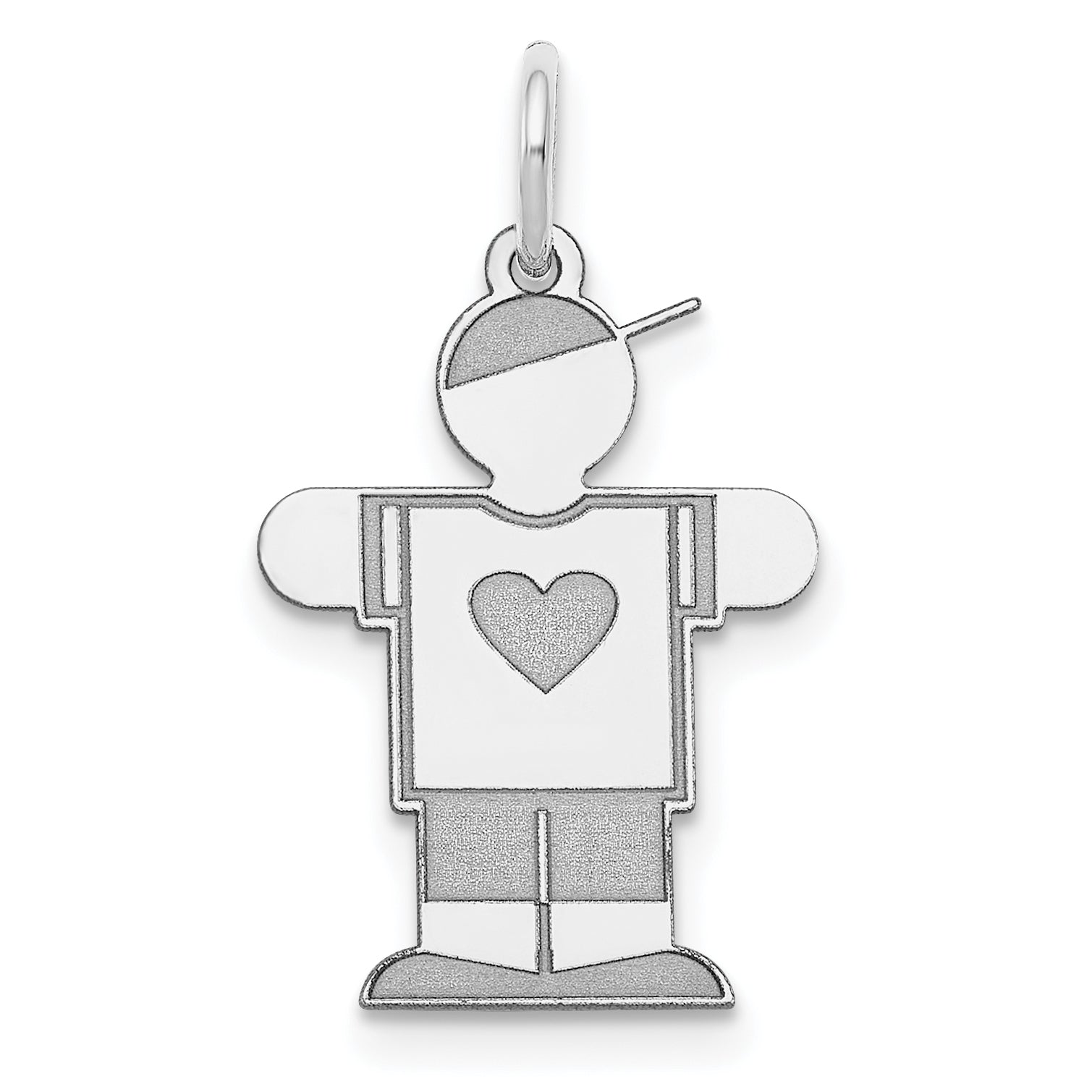 14K White Gold Kid Charm Main image