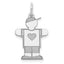 14K White Gold Kid Charm