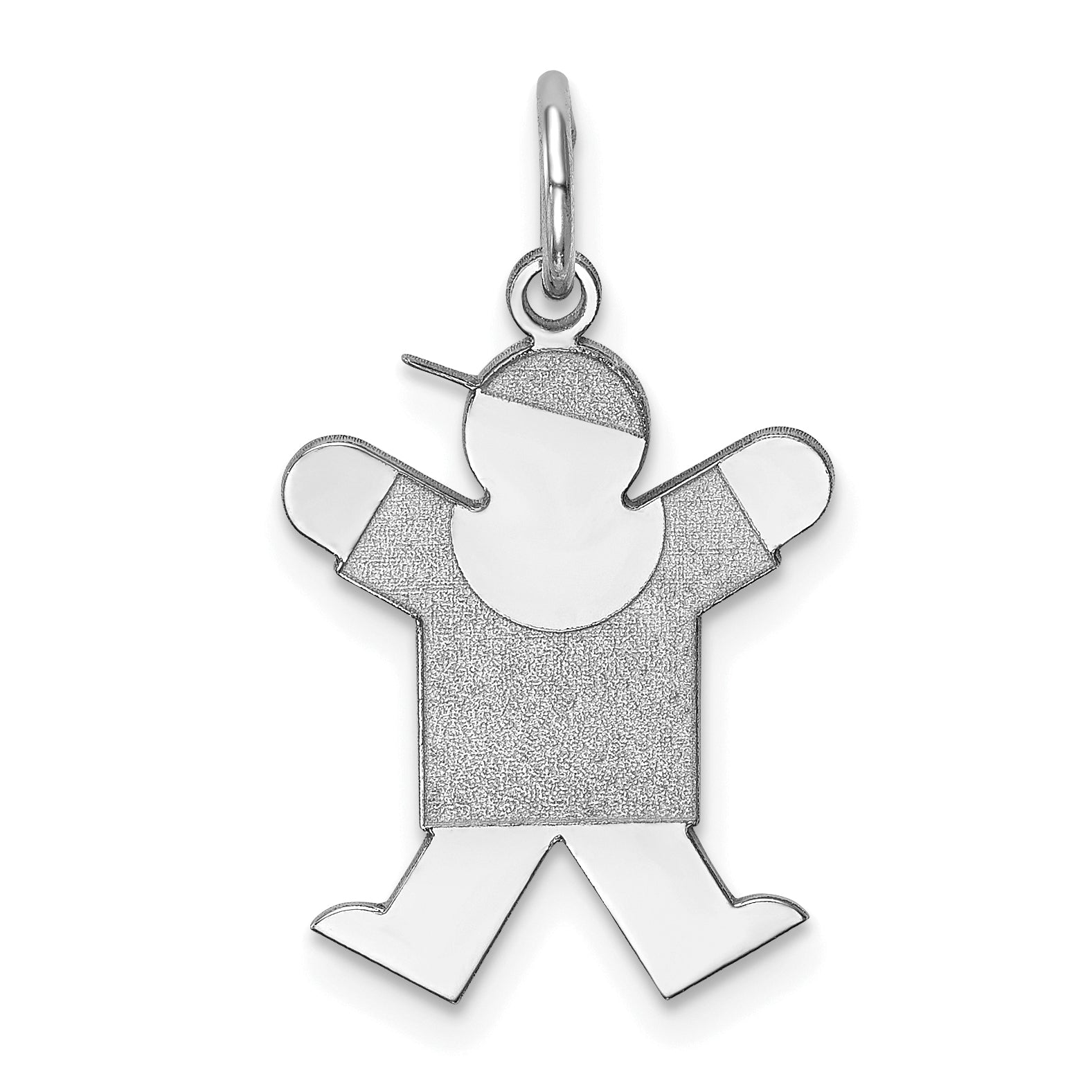 Sterling Silver Rhodium-plated Joy Kid Charm Main image