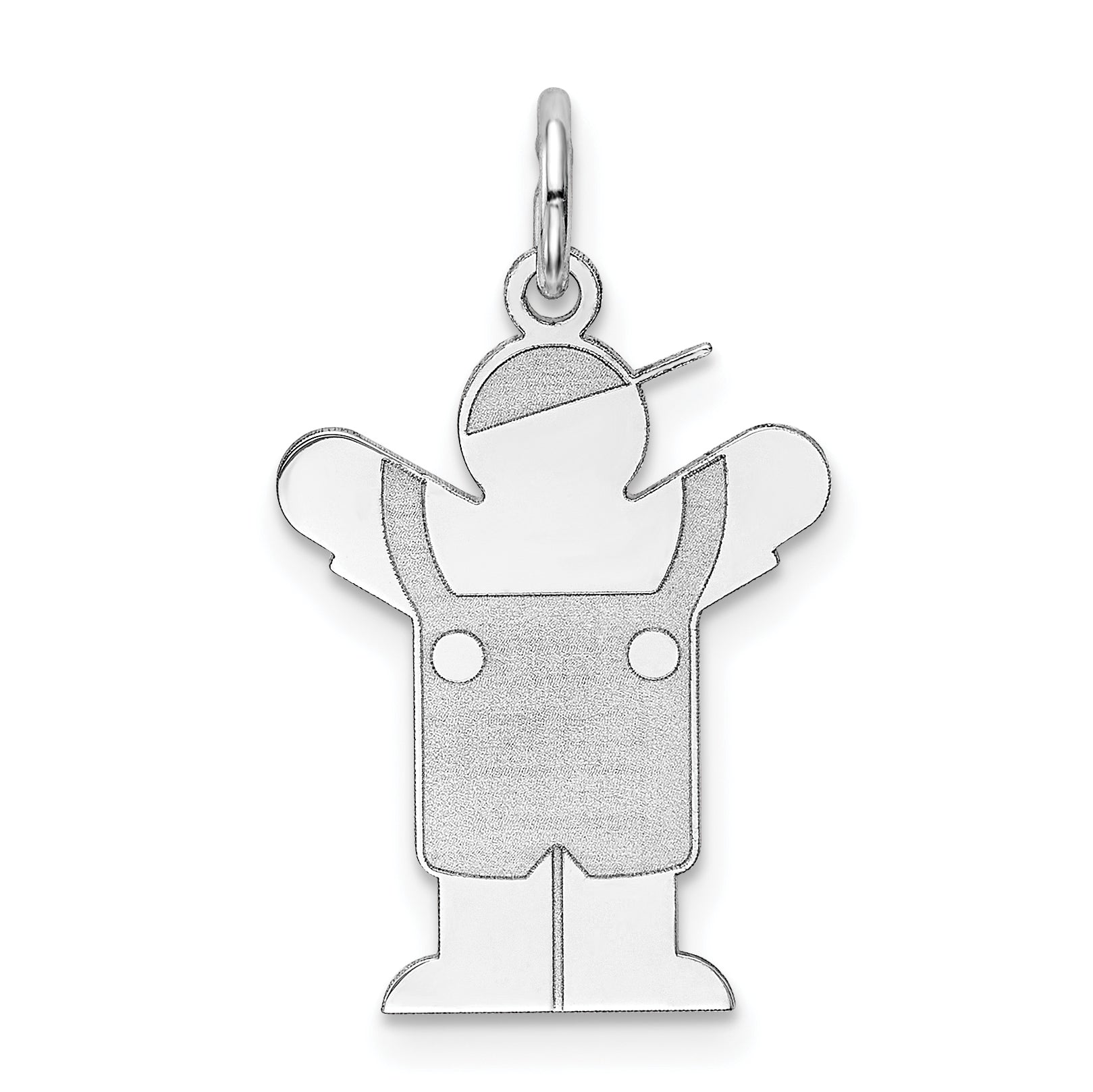 Sterling Silver Rhodium-plated Love Kid Charm Main image