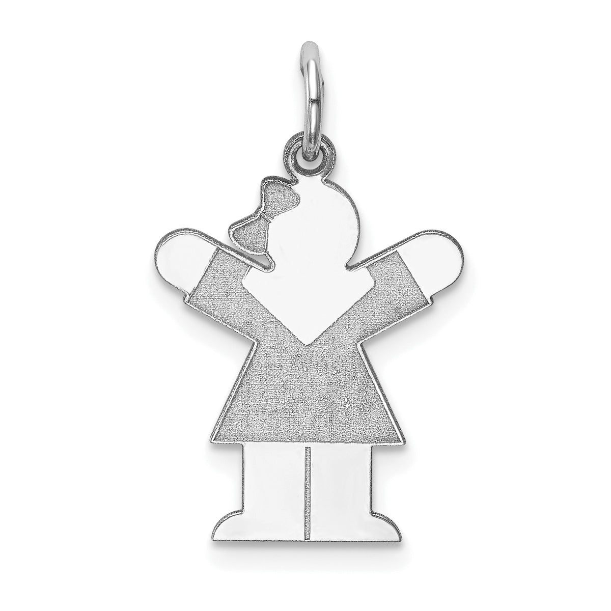Sterling Silver Rhodium-plated Love Kid Charm