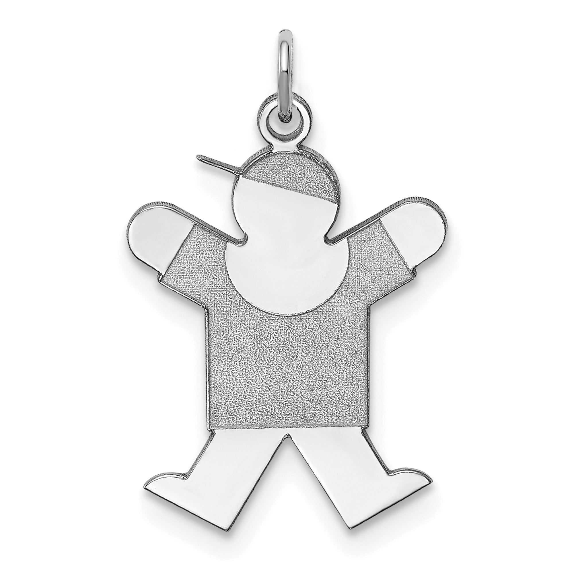 Sterling Silver Rhodium-plated Joy Kid Charm Main image