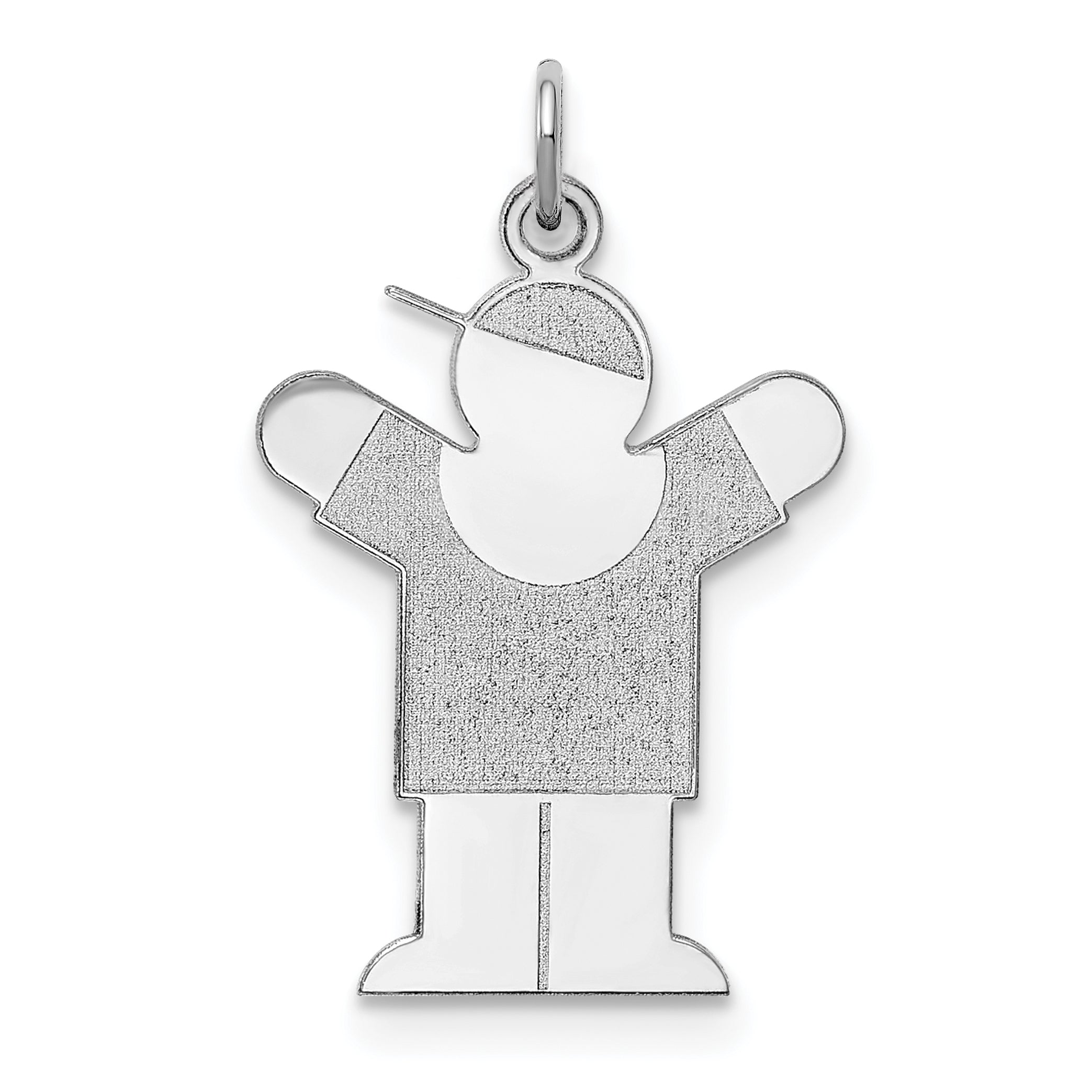 Sterling Silver Rhodium-plated Love Kid Charm Main image