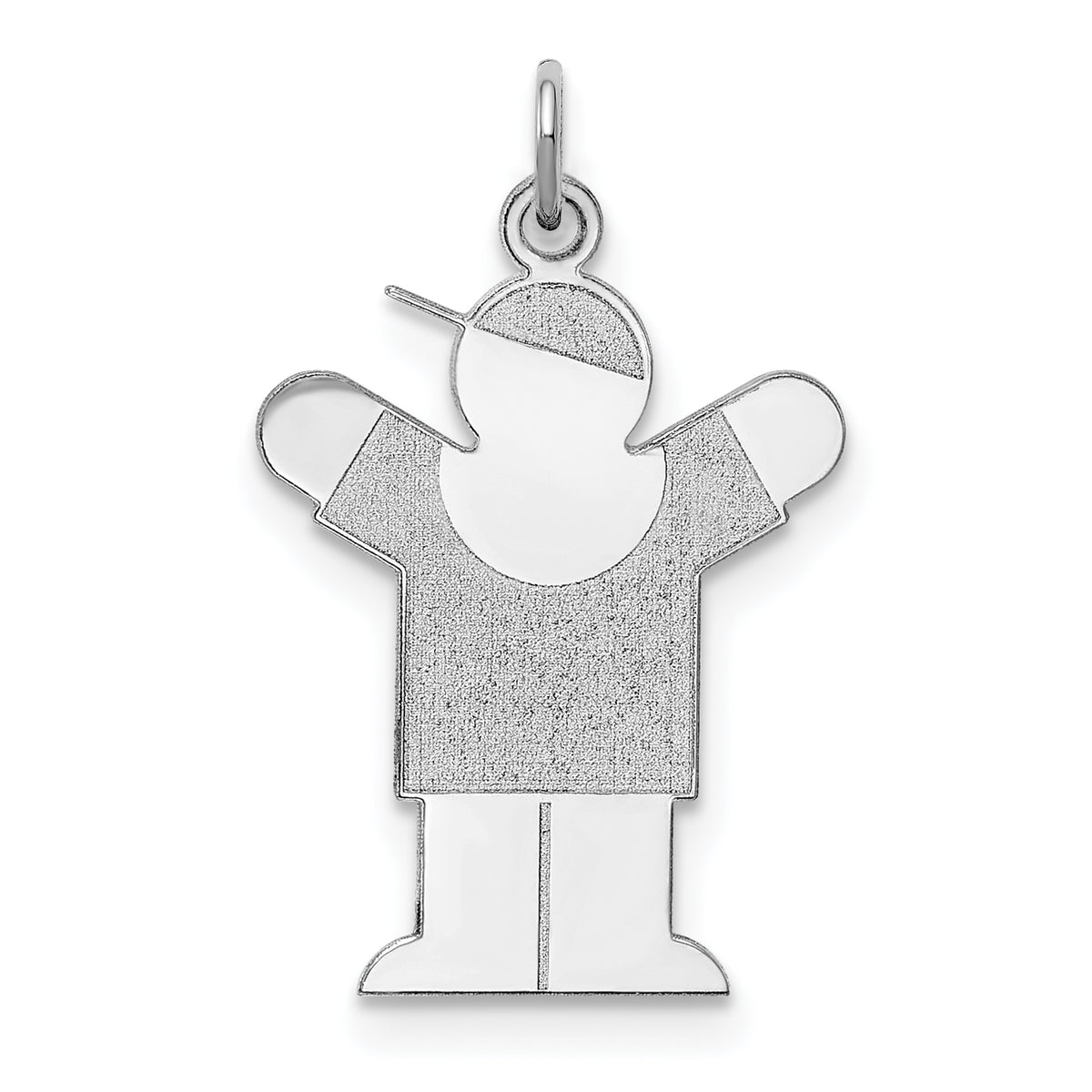 Sterling Silver Rhodium-plated Love Kid Charm