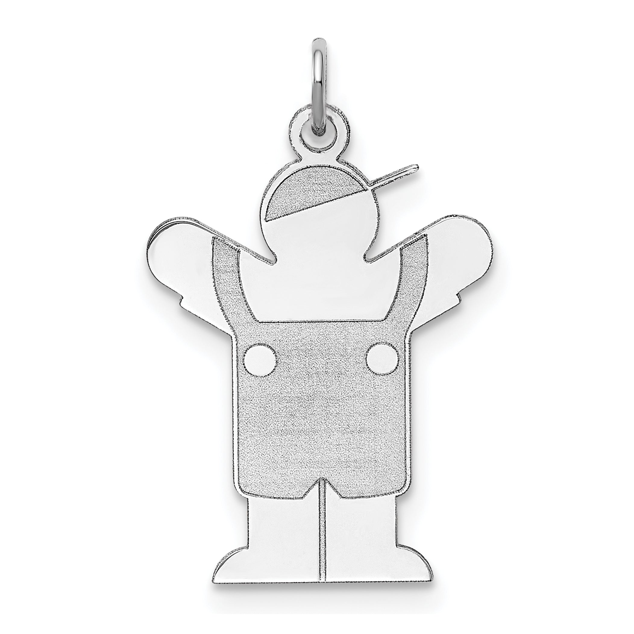 Sterling Silver Rhodium-plated Love Kid Charm Main image