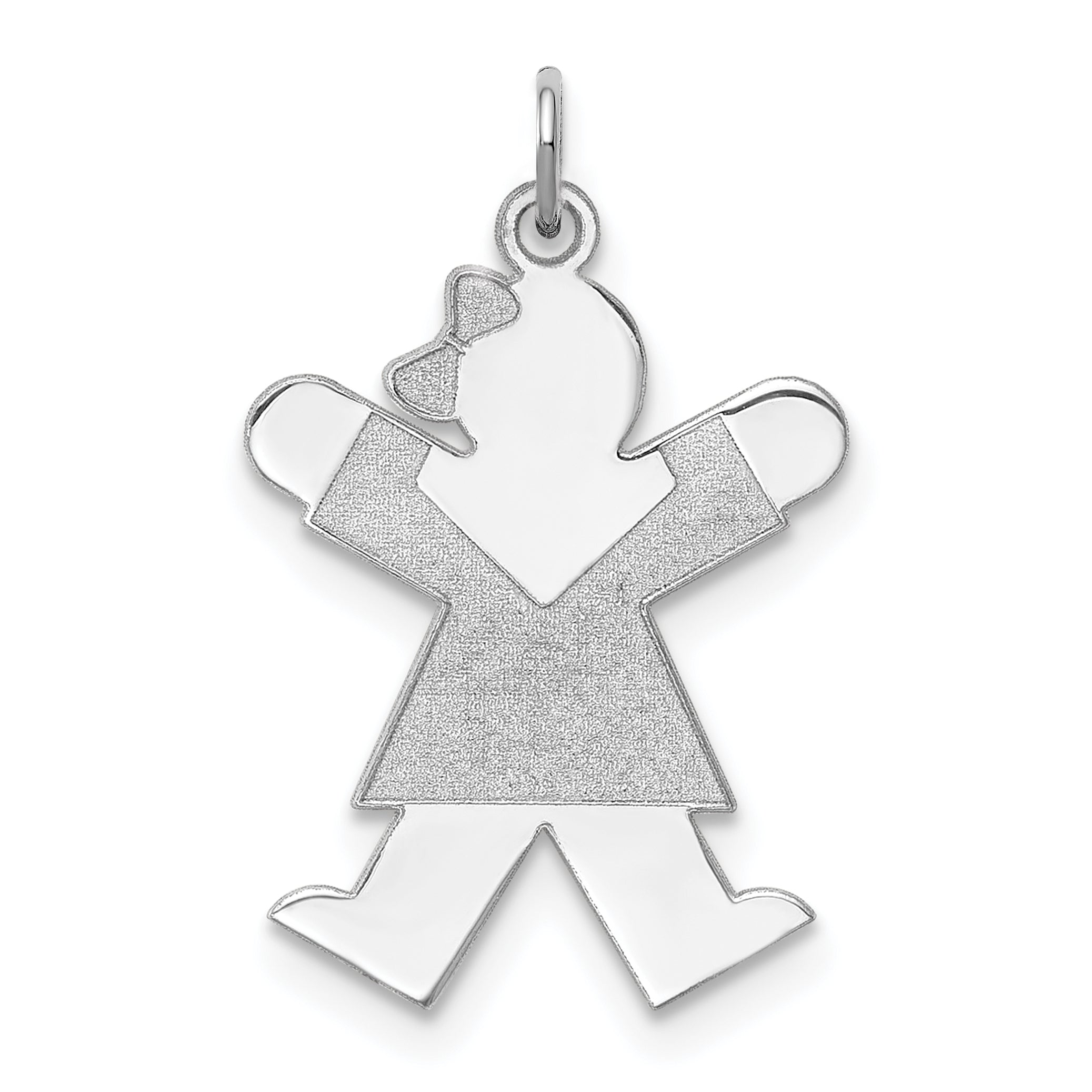 Sterling Silver Rhodium-plated Joy Kid Charm Main image